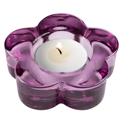 Karma Glass Flower Tealight Holder