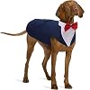IDOMIK Dog Tuxedo Suit for Small Medium Large Dogs Formal Dog Tuxedo Vest Suit with Detachable Bow Ties Collar Bandana Scarf Set Dog Wedding Attire Shirt for Birthday Party Costume Navy