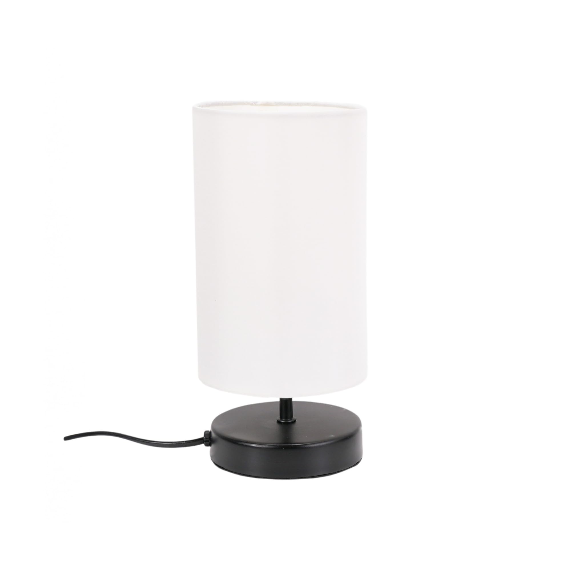 Francis Matte Black Dimmable Touch Table Lamp - Fabric Shade
