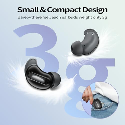 undefined Sleep Earbuds, Mini ANC Wireless Earbuds Bluetooth 5.4 Headphones Deep Bass Stereo, 48H Playtime Ear Buds, 4 ENC Noise Cancelling Mic, In Ear IP7 Waterproof Earphones for Side Sleepers,Touch Control の商品画像 8