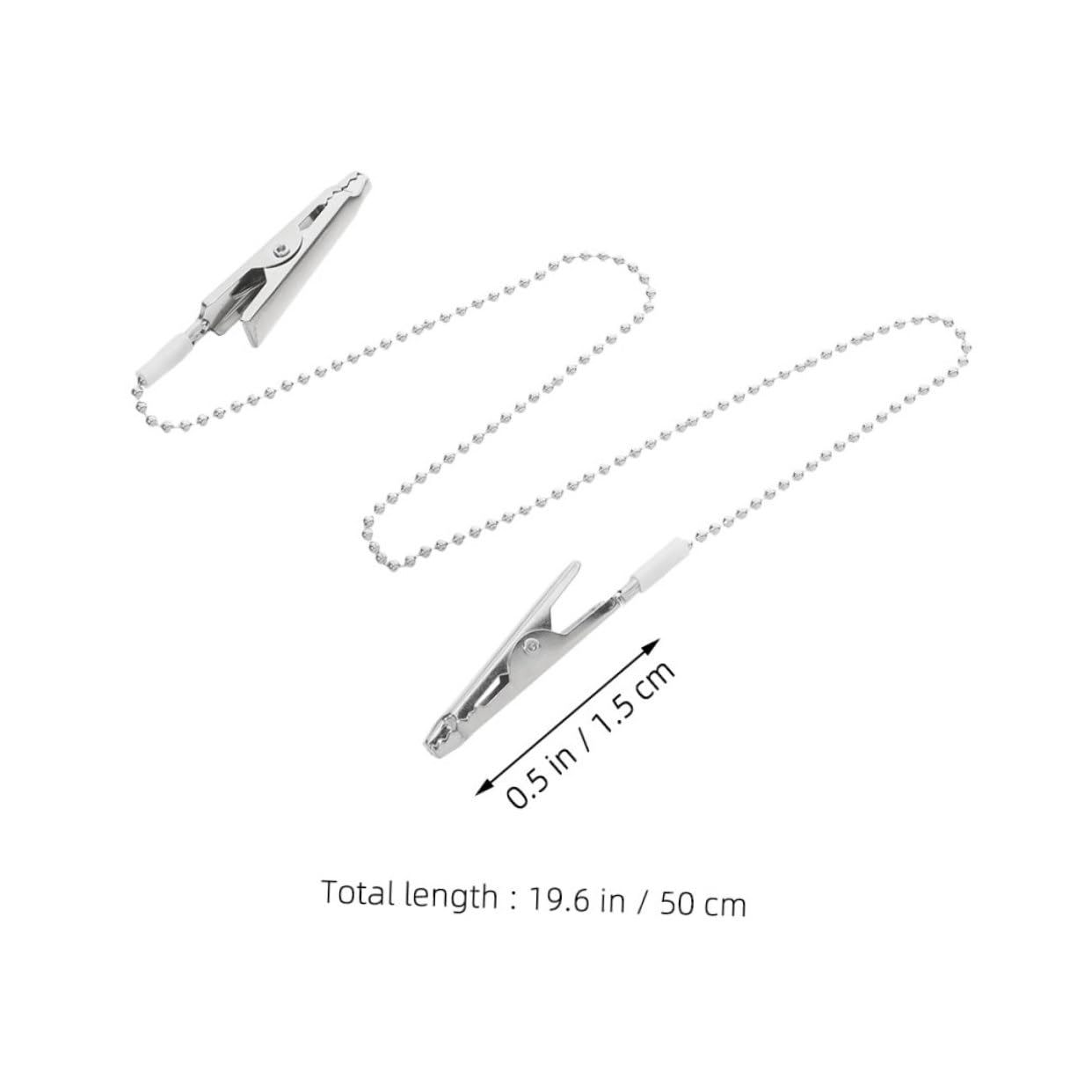 PRETYZOOM 2Pcs Bib Clips Napkin Chain Holder for Adults and Seniors Reusable Flexible Napkin Holder Clips for Office Use Silver Napkin Clips