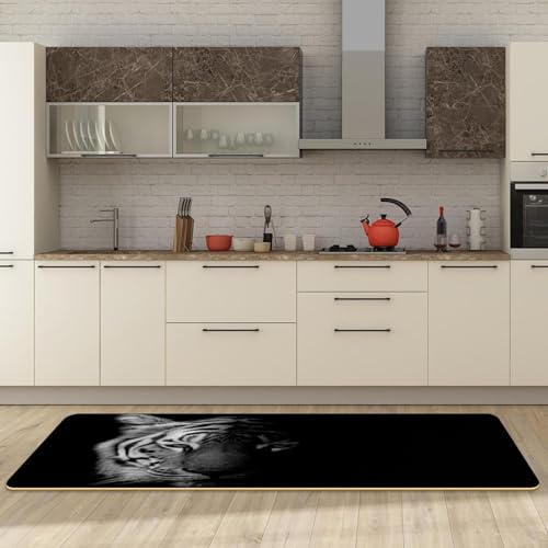 Alfombra absorbente para cocina y cuarto de lavado con diseño de tigre pack de 2 3