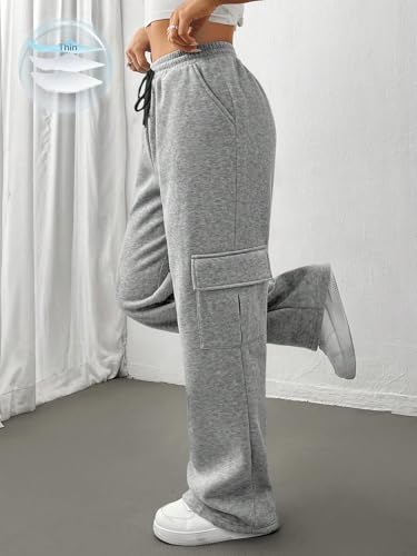 Image of KATECLO Women's Multi Flap Pocket Side Drawstring Waist Sweatpants