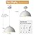 PINDODO White Pendant Light 3 Pack,11.8 Inch Industrial Pendant Lights Adjustable Height, Farmhouse Pendant Lighting for Kitchen Island for Dining Room, Bedroom, Barn