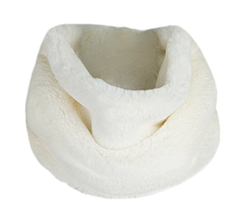 DELEY Unisex Pareja Otoño Bufandas Mujer Hombre Invierno Suave Espesado Elegante Moda Piel Sintética Fulares Chales Scarf Blanco Cover