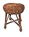 Rattan im Trend - Taburete (mimbre, tamaño pequeño), color marrón