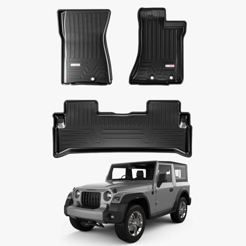 Image of 3D TPE Car Floor Mat for Thar (2025 Onwards)(Manual) Custom Fit, Heavy Duty & Anti Slip car Foot mat | Waterproof & Dustproof & All Weather Protection | Easy Clean Car Thar Floor Mat