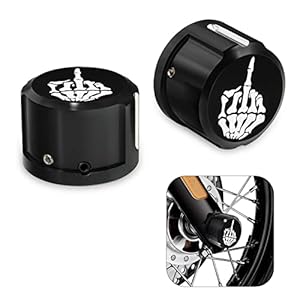 Guaimi Front Axle Nut Covers Caps Compatible With Herley Softail Sportster Dyna Touring Road King Electra Street Glide 2008-2021 - 10