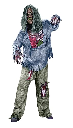 shoperama Zombie Deluxe 3D Disfraz para hombre y adolescente Halloween Horror The Walking Dead,...