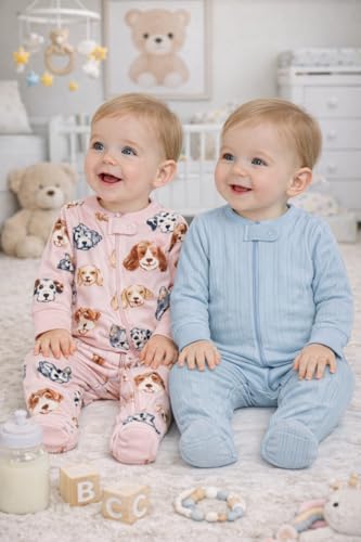 Image of TuddyBuddy Baby Girl's Cotton Printed Full Sleeves Sleepsuit /Footed Rompers for Baby Girl
