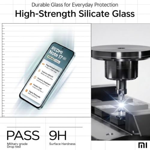 Image of Tempered Glass Screen Protector Guard for Redmi Note 17