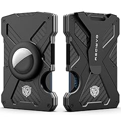 Black Airtag Wallet with Cash Clip