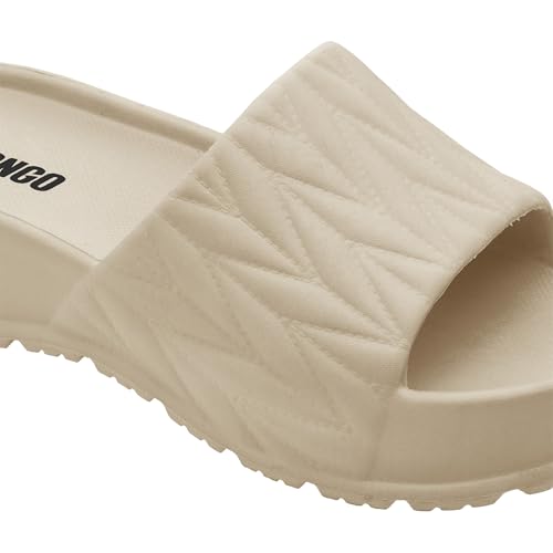 Image of DEBONGO Textured Comfortable Slider for Women | EVA Open Toe Sliders with Textured Upper and Cushioned Sole | Easy Slip-On Sandals for Relaxed Styling and Movement