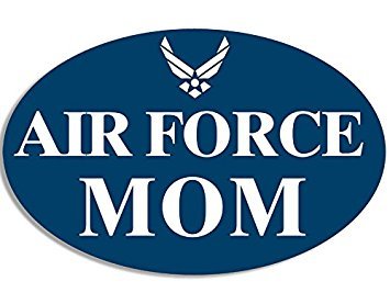 Imán Ovalado Air Force Mom 3x5 pulg miniatura 1