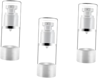 VICASKY 3pcs 50ml Sunscreen Bottle Press Pump Bottle for Xmas Travel | PP Reusable Refillable Portable Set, Mini Compact Design for Outdoor and Kitchen Use