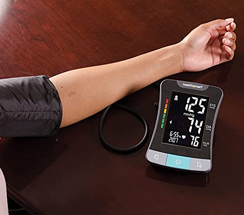 Healthsmart Digital Premium Blood Pressure Monitor With Automatic Upper Arm Cuff That Displays Blood Pressure, Pulse Rate And Irregular Heartbeat, Stores Up To 120 Readings For 2 Users #TOP7