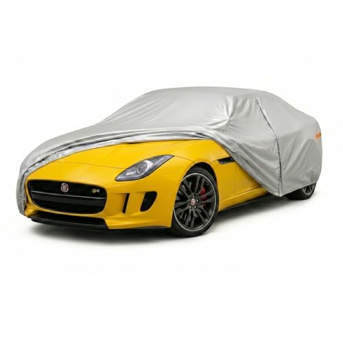 Image of Sports Car Cover Waterproof All Weather, 6 Layer Coupe Cover Heavy Duty Universal Fit for Porsche 911 /718 Cayman Boxster, Toyota Supra Celica, Corvette C4 C5 C6 C7, Dodge Viper, Jaguar F-Type