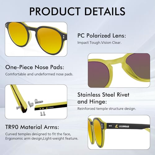 PC Polarized Sunglasses for Men & Women – UV400, Scratch-Resistant, Lightweight TR90 Frame for Driving & Outdoor Use 5