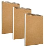 3Pack Sketchbook A3 Landscape Spiral Bound A3 Sketchbook 60 Pages of 160gsm Cartridge Paper - Hardback (A3-3Pack)