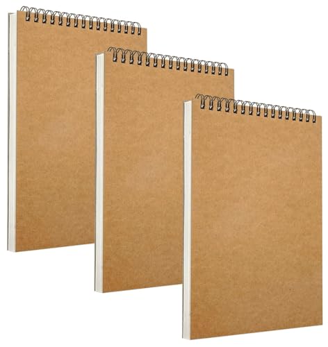 3Pack Sketchbook A3 Landscape Spiral Bound A3 Sketchbook 60 Pages of 160gsm Cartridge Paper - Hardback (A3-3Pack)