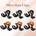 6Pcs Medium Hair Clips for Women - Beauty Fashion Girl Accessories - Claw clips for thick hair - Black & Tortoise