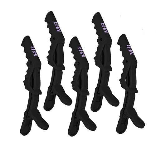 Set de 6 pinzas negras para secado de cabello miniatura 2