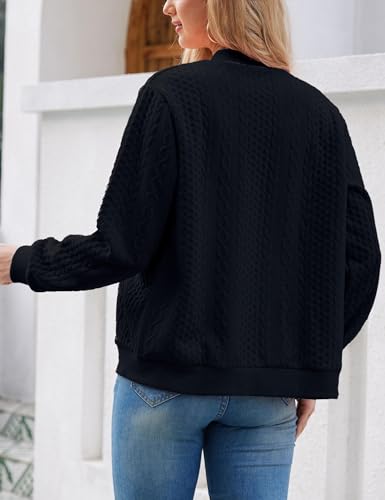 Image of WROLEM Zip Up Sweatshirts for Women Casual Outfits Cardigan Outerwear Trendy Winter Jackets Coat