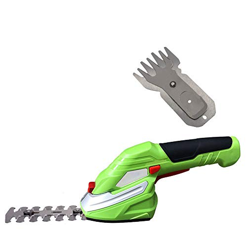 2 in 1 Heckenschere Elektrisch 3.6 V Wiederaufladbar Akku Strauch und Grasschere Set Akku-Grasschere Geeignet für Haus und Garten, Ladegerät