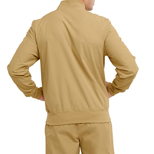 Champion Men's, Flex, Stretch Woven Bomber Lightweight Jacket With Pockets, Sandrock Small Script, Large #TOP1