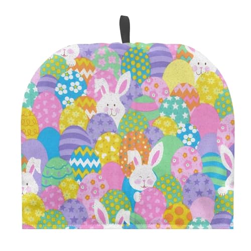 Suhoaziia Rabbits Eggs Tea Cosy Teapot Cover Easter Warmer Cozy Kettle Cover Water Kettle Protector Kitchen Cozies Insulated Large Teapot Quilt Warmer for Kitchen Table Linens