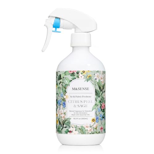 M&SENSE Fabric Spray Air Freshener, 17 fl oz Citrus Peel Sage Scent