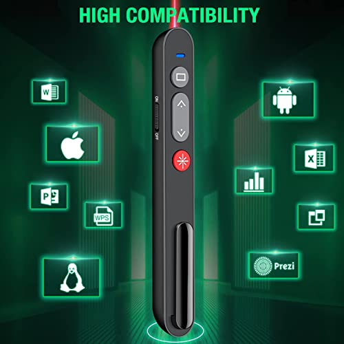 Laser Pointer For Cats Dogs, 2.4Ghz Wireless Presentation Clicker For Powerpoint Presentations, Powerpoint Presentation Remote Clicker & Red Light Pet Cat Laser Toys #TOP2