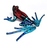 ZOOCRAFT Collectible Frog Figurines Blown Glass Hand Painted Animals Lovers Gift Collection Miniature Home Garden Terrarium Decor
