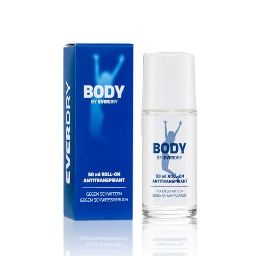 EVERDRY Antitranspirant Body Roll-On contre la transpiration excessive des aisselles et du corps - 50 ml antiperspirant sans alcool, colorants ni parfums