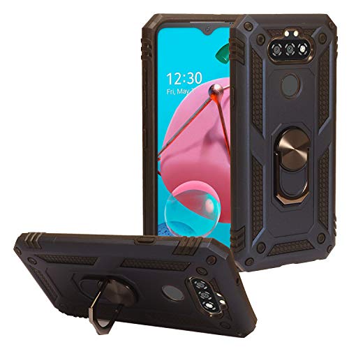 CELZEN - for LG Aristo 5, K31 Rebel, Tribute Monarch, Fortune 3, Phoenix 5, Risio 4, K31, K8X - Defender Phone Case w/Ring Stand - RS3 Navyblue