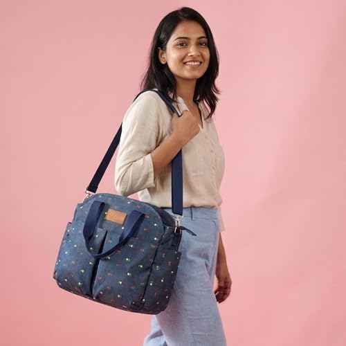 Image of VISMIINTREND Diaper Tote Bags for Mother | Materinity Travel Handbags | Multi Pockets Water Resistant Diaper Bags | Hospital Messenger Bags for New Mom | Gift for New Born Baby & Girl