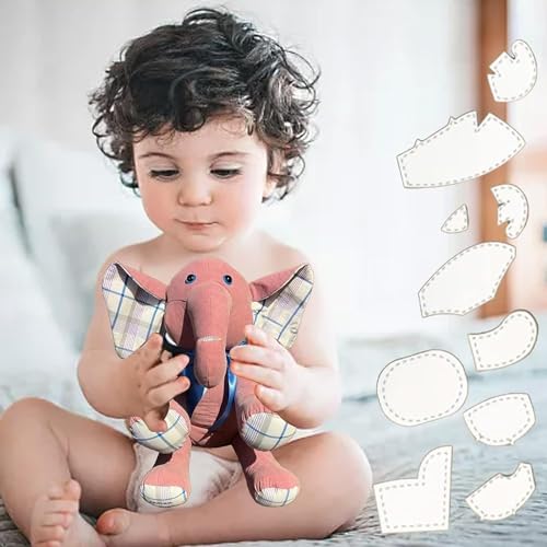 image for Henmanye Memory Elephant Template Ruler Set, 10 Pc Memory Elephant Sew