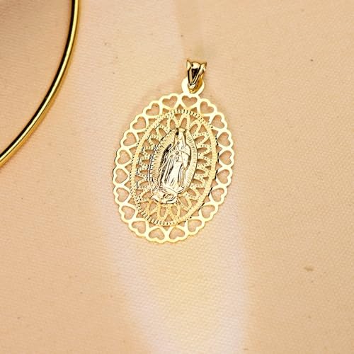 Medalla Virgen de Guadalupe Oro 18k unisex 50mm