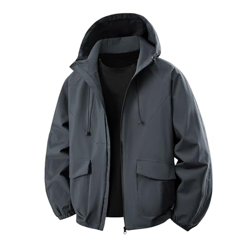 Chaqueta con capucha para hombre que frena la lluvia imprevista