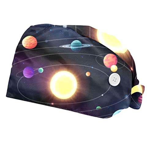 Chapeaux de travail respirants et légers univers JDEZ imprimé galaxie