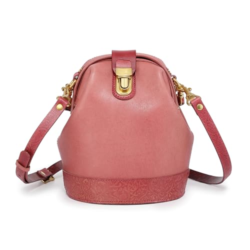Image of OLD TREND Doctor Bucket Crossbody Handbag | Luxurious and Versatile Bag for Women | Genuine Cowhide Leather