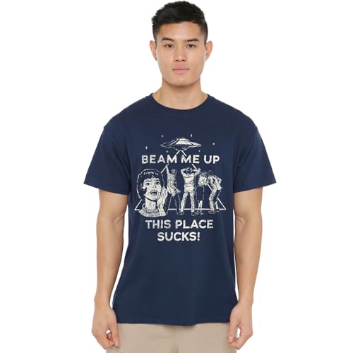 Stranger Things T-Shirt Marine Manches Courtes Imprimé Graphique Saison 5 pour Homme