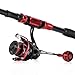 Sougayilang Fishing Rod and Reel Combos, Telescopic Fishing Pole with 12+1BB Spinning Reel for Travel Saltwater Freshwater Fishing-1.8M Rod with 2000 Reel
