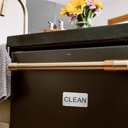 INF Magnet für Geschirrspüler CLEAN/DIRTY Wendeschild Weiß/Schwarz Spülmaschinenmagnet Indicator Geschirrspüler Küchenzubehör Kitchen Gadgets