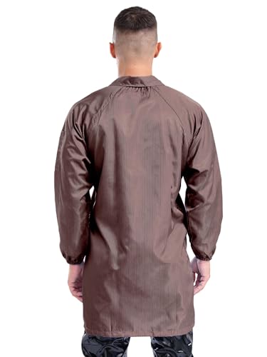 Image of Lapel Lab Coat Science Jackets for Mens Unisex Long Sleave Non-disposable Workwear Uniform