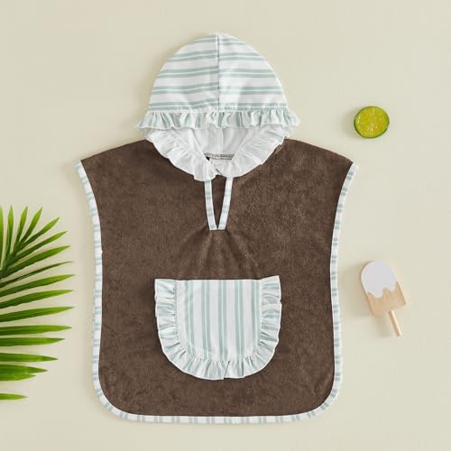 Image of Toddler Little Girl Swim Cover Up Beach Towel kids Bathing Suit Cover Ups Swimsuit Summer Baby Beach Essentials