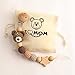 RUBY-Schnullerkette Pacifier Chain Tierische Schnullerkette aus Holz Häkeln Schnullerkette Mädchen und Junge Dummy Clips Baby Schnullerkette Nuckelkette Schnuller Kette