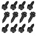 OttoSpeed Twelve (12) Black License Plate Screws - Set of 12 Stainless Steel License Plate Frame Screws for Fastening License Plates, Frames & Covers (Black Stainless Steel)