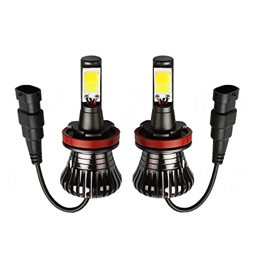 1797 H11 H8 H16(JP) LED Fog Lights Bulb Yellow Amber Gold Golden 3000K for Trucks Cars Lamps Kit Plug Error Free All in One Replacement Bulbs 12V 30W 2800LM Super Bright COB Chips Pack of 2