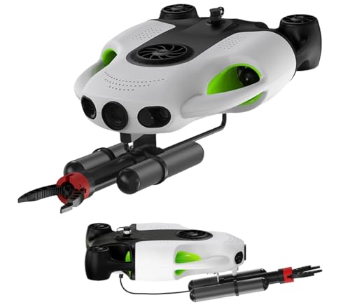 Image of Camolech BW Space Pro Max 100M Underwater Drone Electric Diving Fish Finder 4K Underwater Camera ROV Robot Drone for Adults and Kids (White)